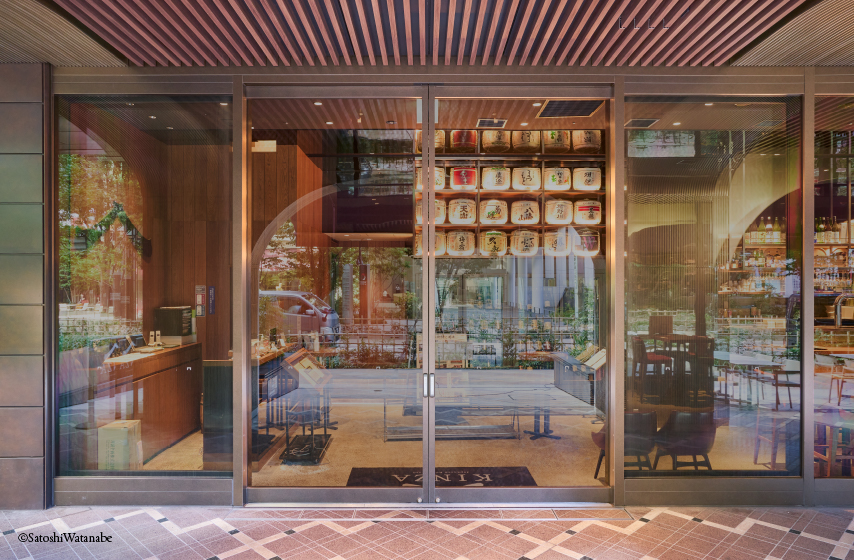 自動引分框扉・FIX：カラーステンレス バイブレーション仕上